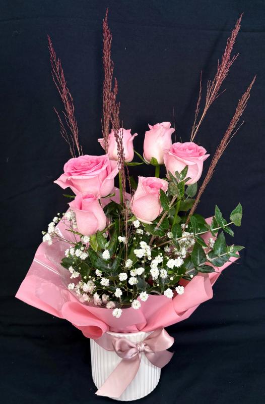 Pink Roses in Ceramic