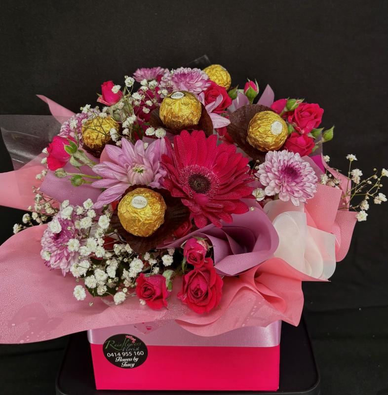 Hot Blooms With Chocolates
